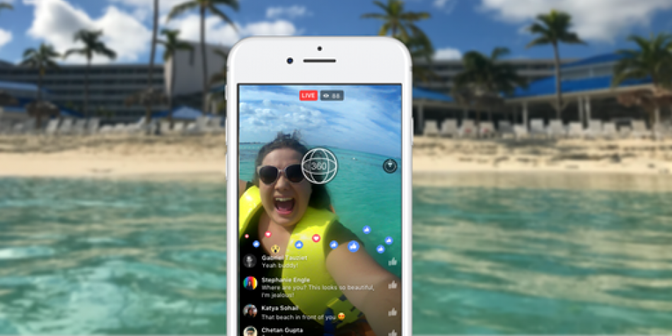 Facebook lanza videos en vivo en 360°